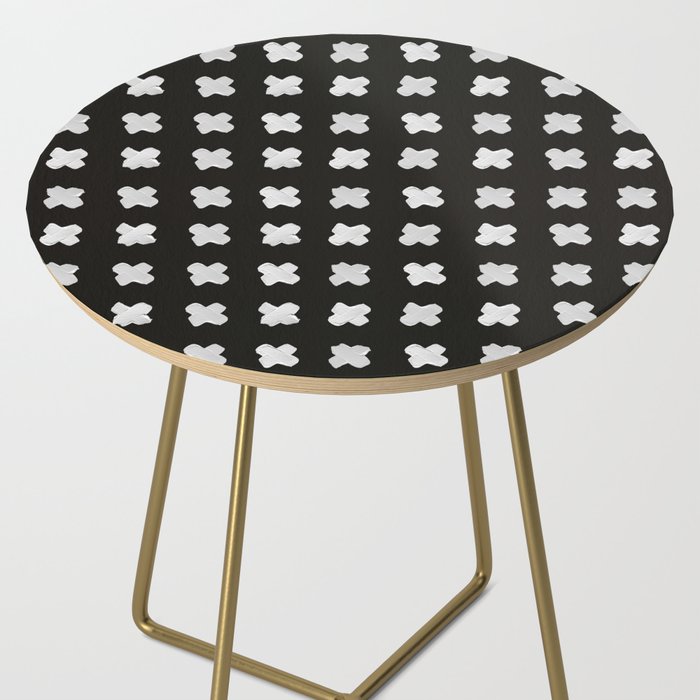 X Grid - White on Black Side Table Gallery Image 2