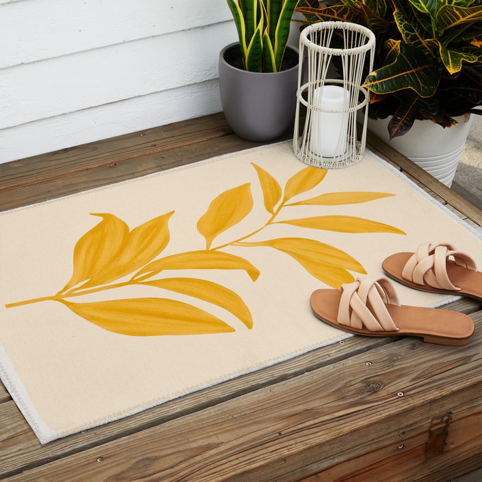 Abstract Art /Minimal Plant 80 Outdoor Rug Gallery Image 2