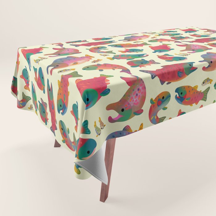 Salmon day Tablecloth Gallery Image 1