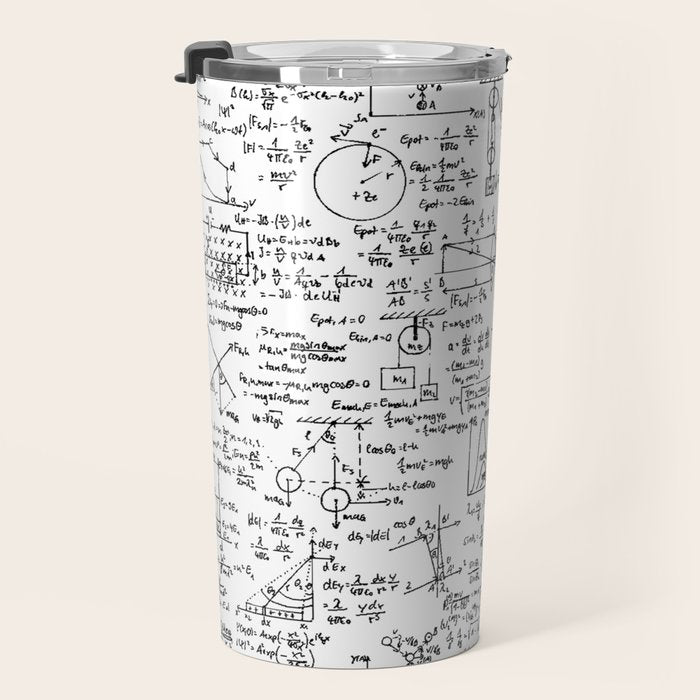Physics Equations on Whiteboard Travel Mug Gallery Image 3