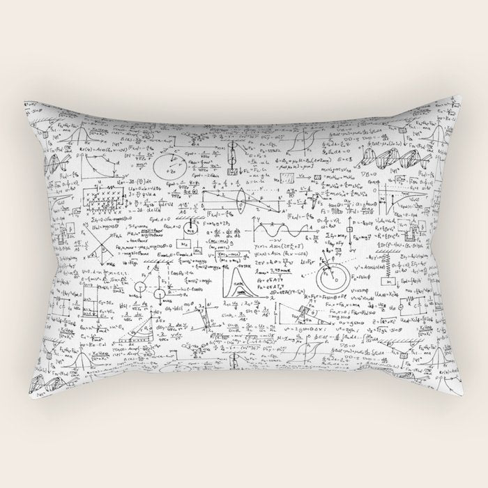 Physics Equations on Whiteboard Rectangular Pillow Gallery Image 1
