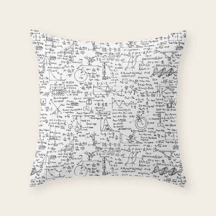 Physics Equations on Whiteboard Throw Pillow Gallery Image 6