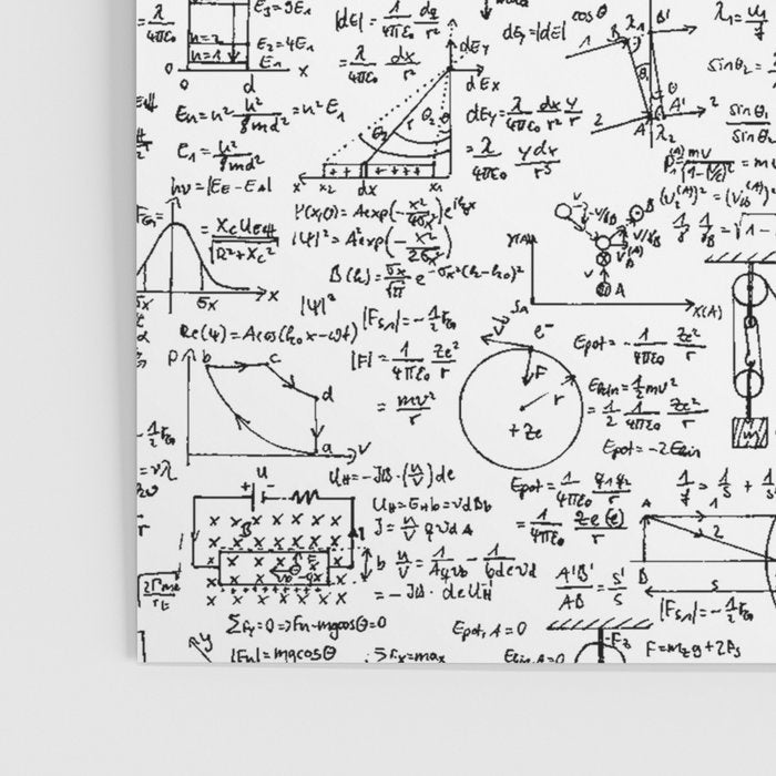Physics Equations on Whiteboard Poster Gallery Image 3