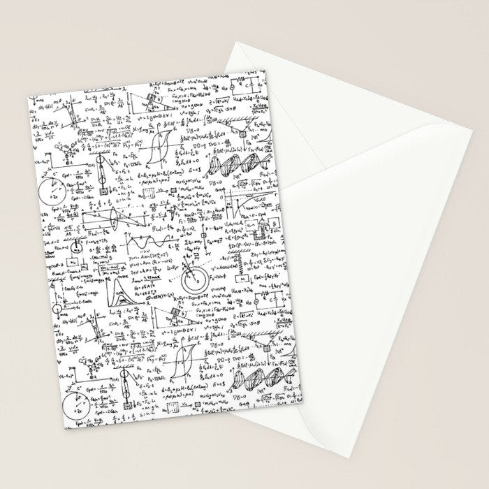 Physics Equations on Whiteboard Stationery Card Gallery Image 2
