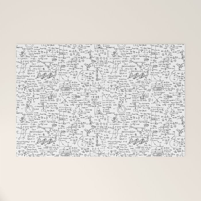 Physics Equations on Whiteboard Welcome Mat Gallery Image 1