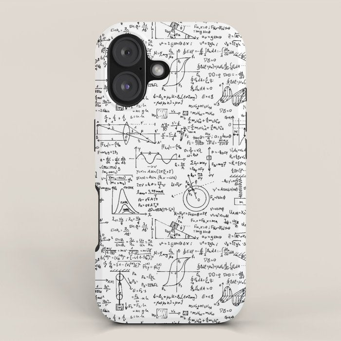Physics Equations on Whiteboard iPhone Case Gallery Image 1