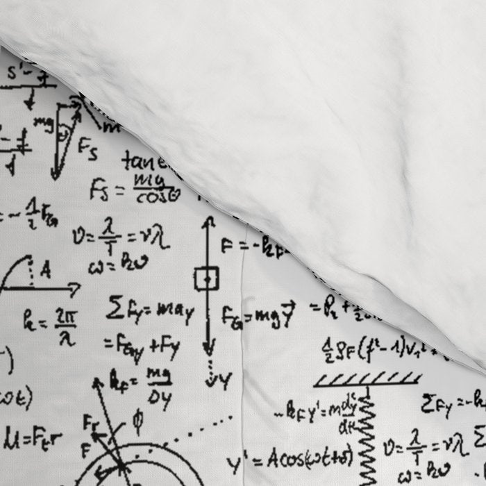 Physics Equations on Whiteboard Comforter Gallery Image 4