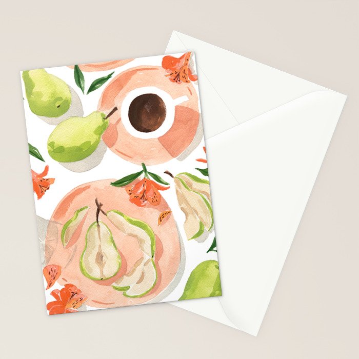 Pretty Pears Still Life Stationery Card Gallery Image 2