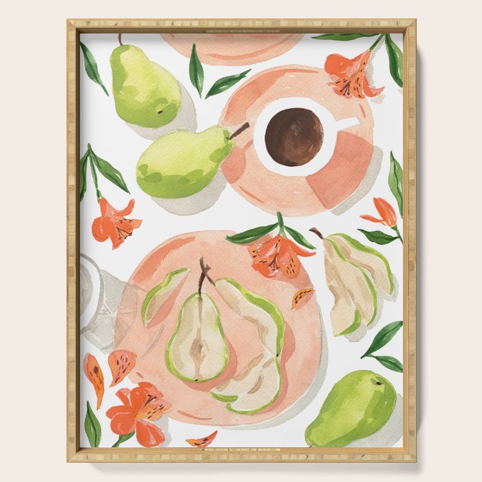 Pretty Pears Still Life Serving Tray Gallery Image 1