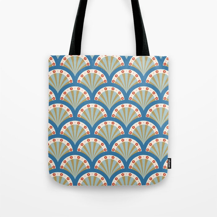 Asian Fan Pattern Tote Bag Gallery Image 1