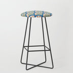 Asian Fan Pattern Stool Gallery Image 1