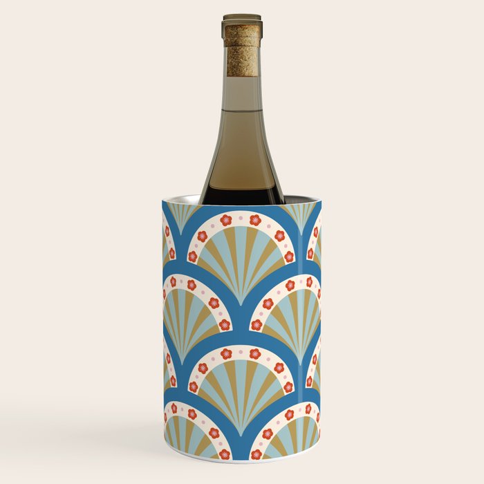 Asian Fan Pattern Wine Chiller Gallery Image 1