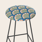 Asian Fan Pattern Stool Gallery Image 2
