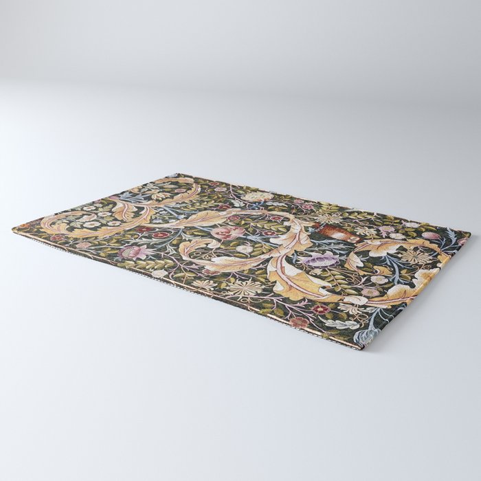 William Morris Vintage Owl Forest Rug Gallery Image 3