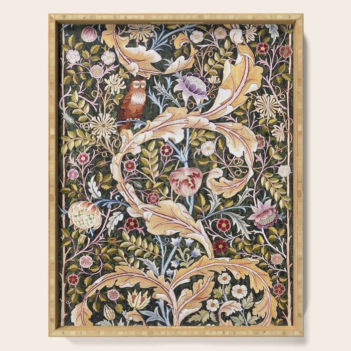 William Morris Vintage Owl Forest Serving Tray Gallery Image 1