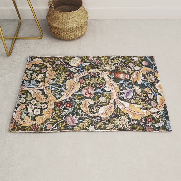 William Morris Vintage Owl Forest Rug Gallery Image 1