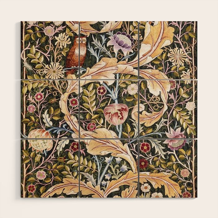 William Morris Vintage Owl Forest Wood Wall Art Gallery Image 1