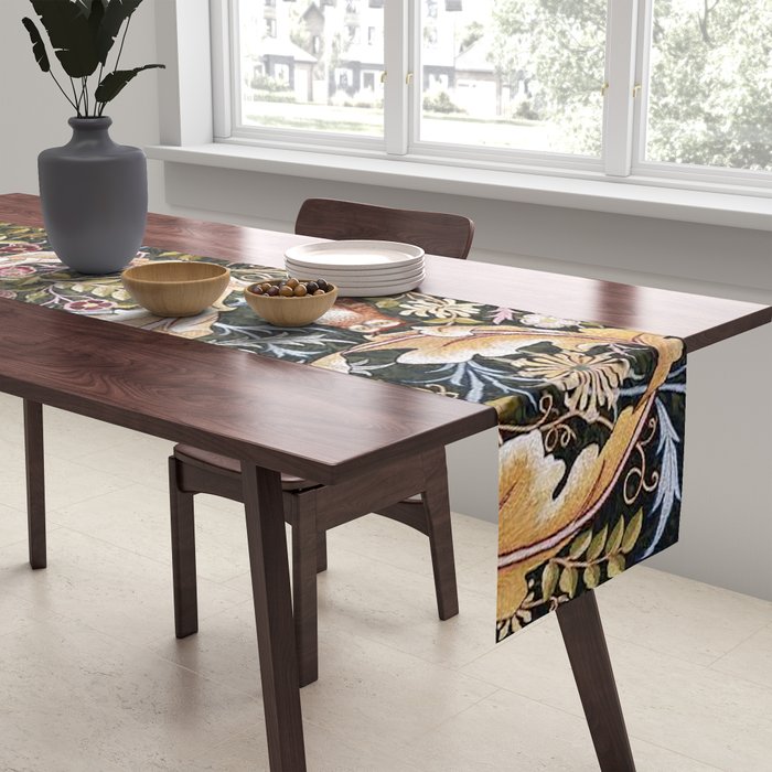 William Morris Vintage Owl Forest Table Runner Gallery Image 2