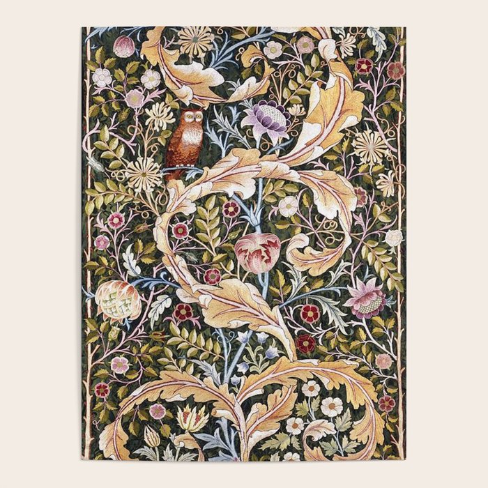 William Morris Vintage Owl Forest Poster Gallery Image 4