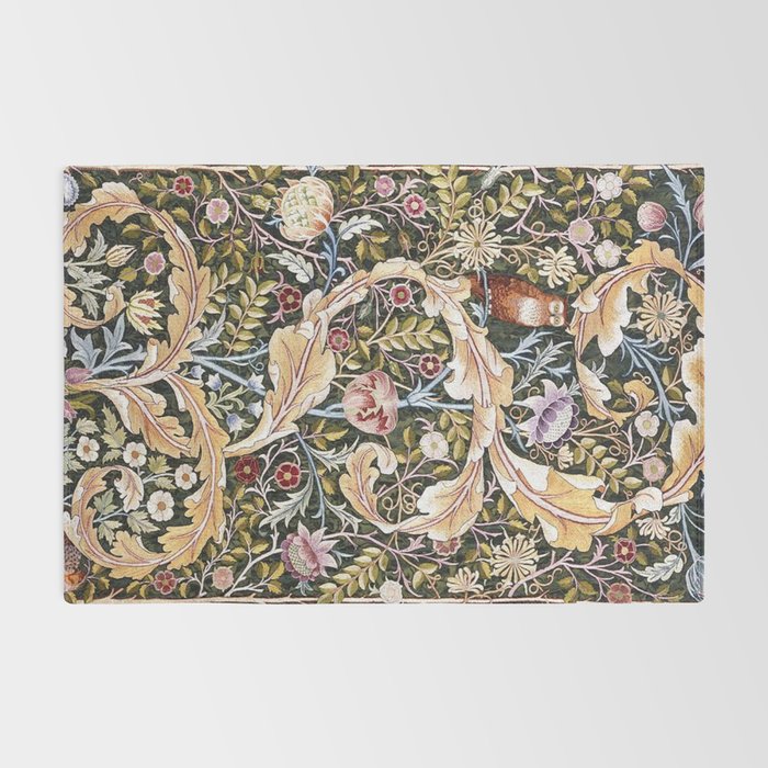 William Morris Vintage Owl Forest Rug Gallery Image 2