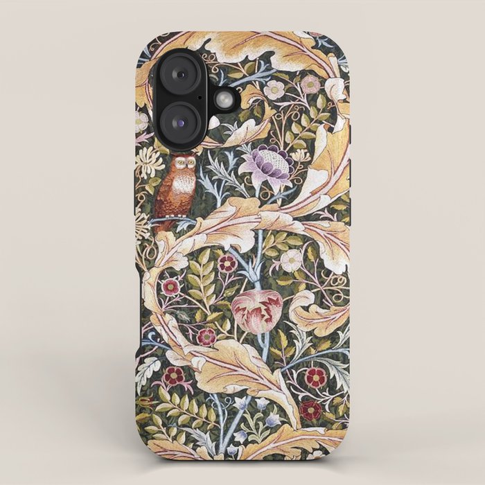 William Morris Vintage Owl Forest iPhone Case Gallery Image 1