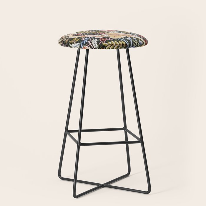 William Morris Vintage Owl Forest Stool Gallery Image 1