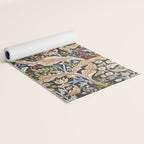 William Morris Vintage Owl Forest Yoga Mat Gallery Image 2