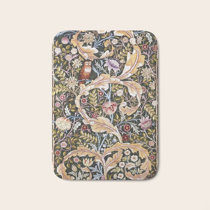 William Morris Vintage Owl Forest Bath Mat Gallery Image 1