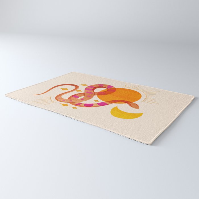 Abstraction_SUN_MOON_SNAKE_Minimalism_001 Rug Gallery Image 3