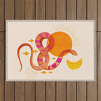 Abstraction_SUN_MOON_SNAKE_Minimalism_001 Outdoor Rug Gallery Image 1