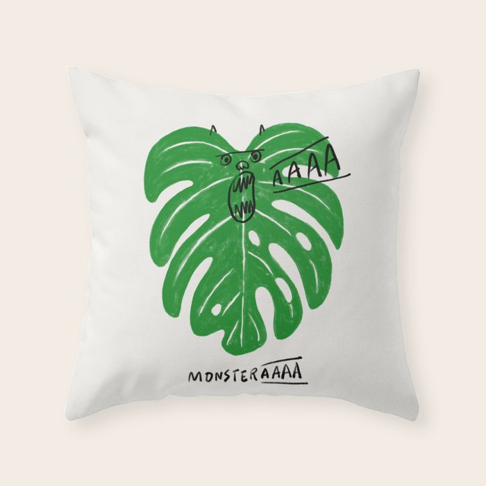 Monstera Throw Pillow Gallery Image 1
