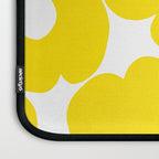 Large Yellow Retro Flowers on White Background #decor #society6 #buyart Laptop Sleeve Gallery Image 3