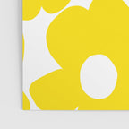 Large Yellow Retro Flowers on White Background #decor #society6 #buyart Poster Gallery Image 3
