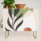 Minimal Abstract Art Plant Credenza Gallery Image 1