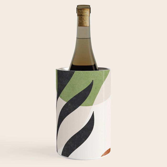 Minimal Abstract Art Plant Wine Chiller Gallery Image 1
