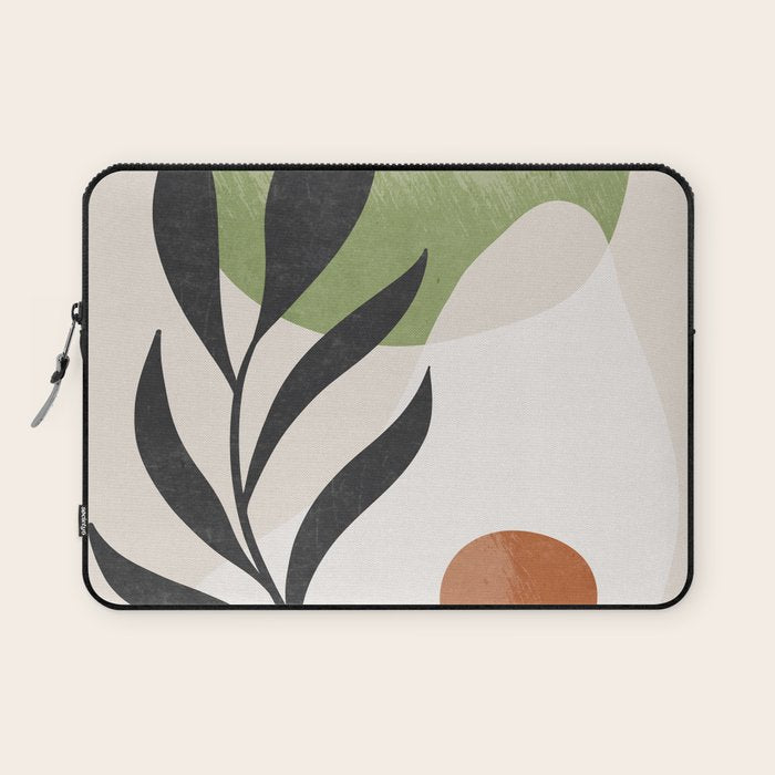 Minimal Abstract Art Plant Laptop Sleeve Gallery Image 1