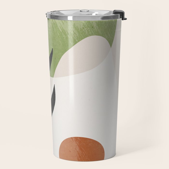 Minimal Abstract Art Plant Travel Mug Gallery Image 2