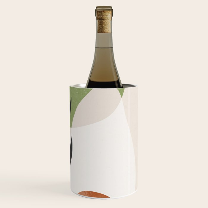 Minimal Abstract Art Plant Wine Chiller Gallery Image 3