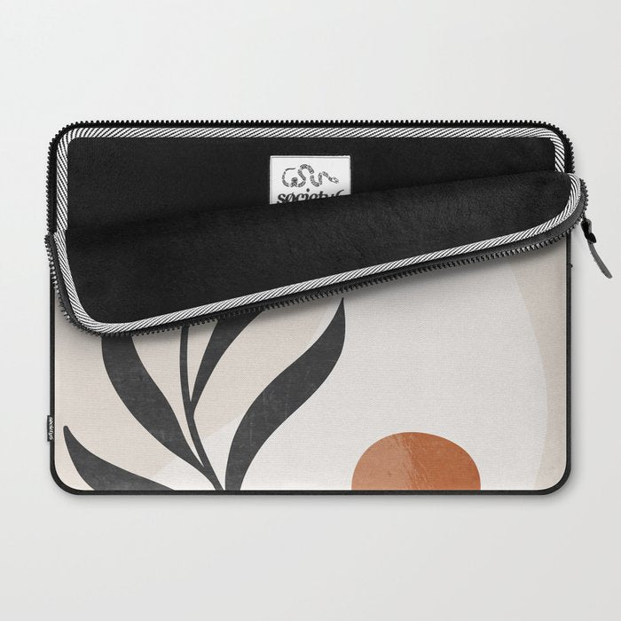 Minimal Abstract Art Plant Laptop Sleeve Gallery Image 2