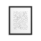 Abstract black and white floral art pattern Framed Art Print Gallery Image 6