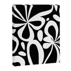 Abstract black and white flower art pattern Canvas Print Gallery Image 8