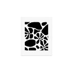 Abstract black and white flower nature art pattern Art Print Gallery Image 1