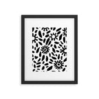 Abstract black and white flower nature art pattern Framed Art Print Gallery Image 6