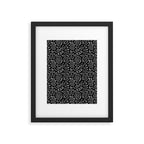 Abstract black and white line doodle pattern Framed Art Print Gallery Image 6