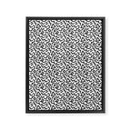 Abstract black and white line doodle pattern Framed Canvas Print Gallery Image 8