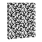 Abstract black and white line doodle pattern Canvas Print Gallery Image 8