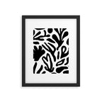Abstract black and white organic nature art pattern Framed Art Print Gallery Image 6