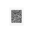 Abstract black and white stripe line pattern Art Print Gallery Image 1