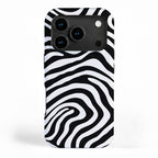 Abstract black and white stripe line pattern iPhone Case Gallery Image 1