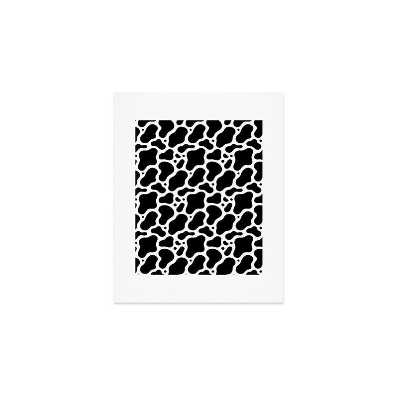 Abstract black and white water surface pattern Art Print Gallery Image 1